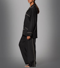 Load image into Gallery viewer, THE LEISUREWEAR SET - Black with Crème Piping