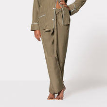 Load image into Gallery viewer, THE PANT - Khaki/Aqua Blue Piping