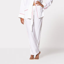 Load image into Gallery viewer, THE PANT - White/Black Piping