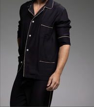 Load image into Gallery viewer, THE LEISUREWEAR SET - Black with Crème Piping

