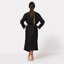 Load image into Gallery viewer, THE ROBE - Black with Crème Piping

